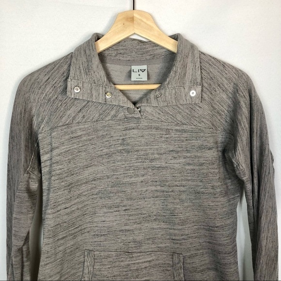 LIV Outdoor Gray Sunny Quarter Snap Pullover S - Picture 5 of 8